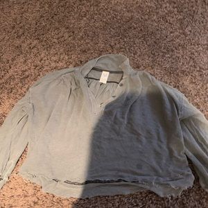 free people cropped long sleeve top